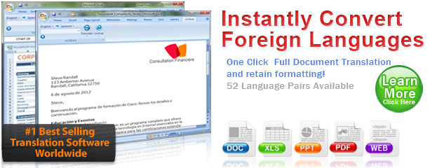 Language converter, translation of foreign languages